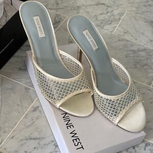 Nine West Ivory Mesh Heels
